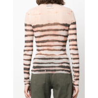 HIGH NECK LONG SLEEVES PRINTED  "STRIPED WASHED MARINIERE" ECRU