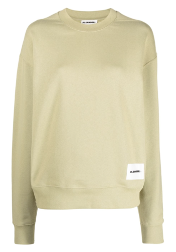 JIL SANDER light green logo sweater