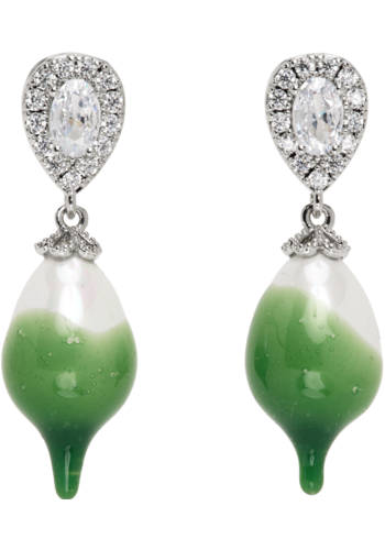 OTTOLINGER pearl earring drop green OTTOLINGER pearl earring drop green