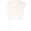 OTTOLINGER WRAP KNIT TOP CREAM