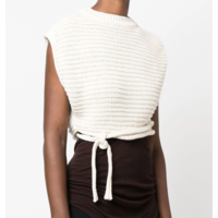 WRAP KNIT TOP CREAM