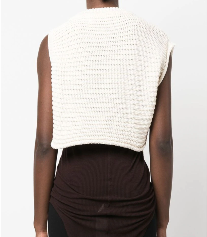 WRAP KNIT TOP CREAM