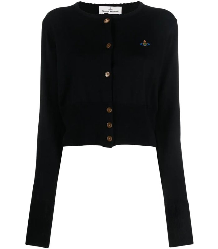 Bea Cropped Cardigan Black