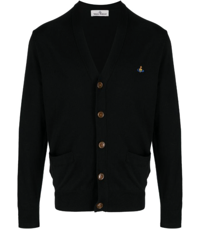 Man cardigan black