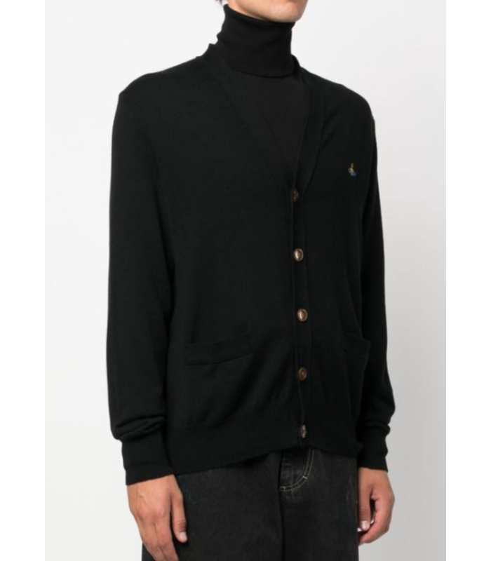 Man cardigan black