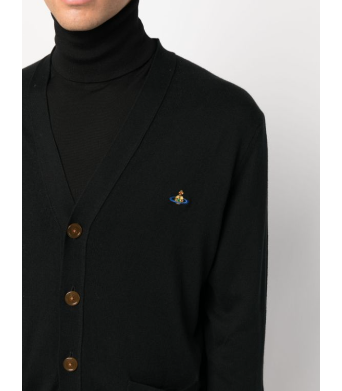 Man cardigan black