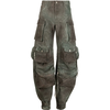 THE ATTICO FERN CARGO PANTS - STAINED GREEN CAMOUFLAGE