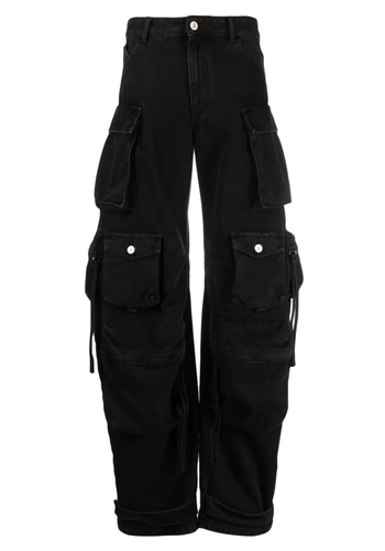 THE ATTICO fern cargo pants black