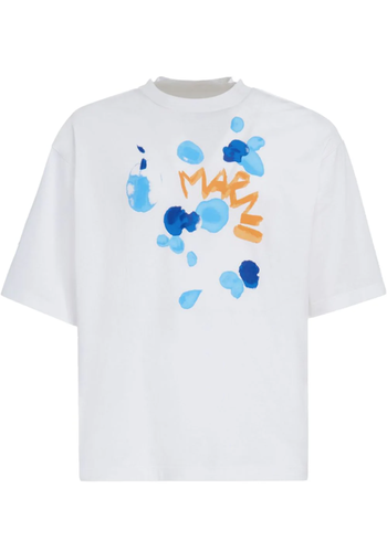 MARNI painter t-shirt lily white/blue MARNI painter t-shirt lily white/blue