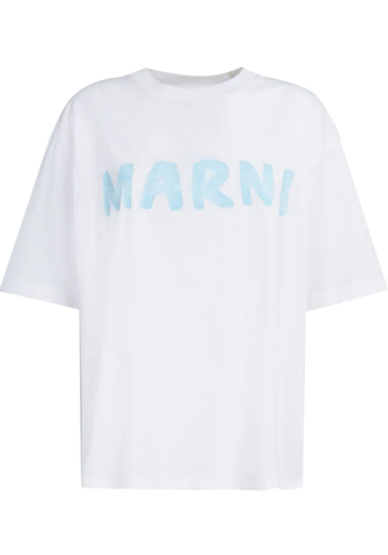 MARNI logo t-shirt lily white