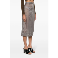 SEE-THROUGH MIDI SKIRT ANTHRACITE