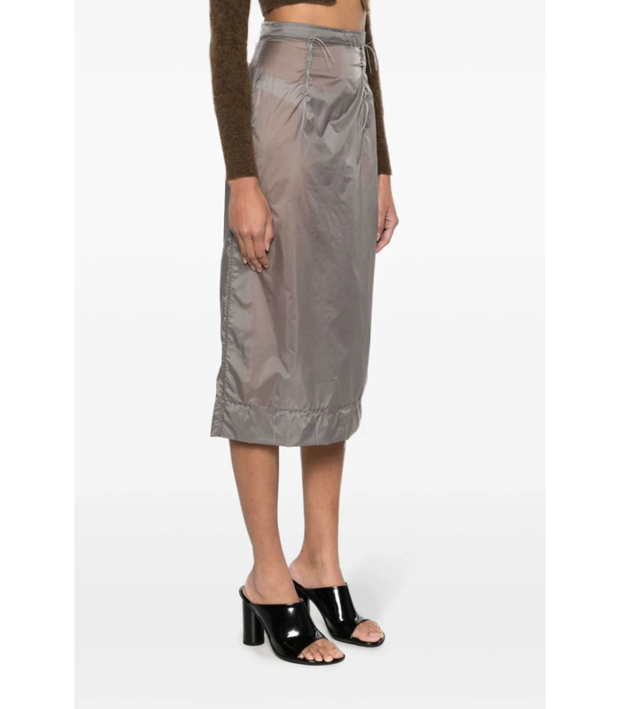 SEE-THROUGH MIDI SKIRT ANTHRACITE
