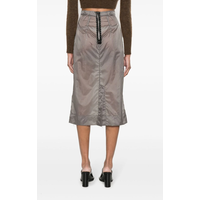 SEE-THROUGH MIDI SKIRT ANTHRACITE