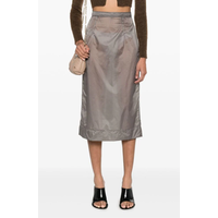 SEE-THROUGH MIDI SKIRT ANTHRACITE