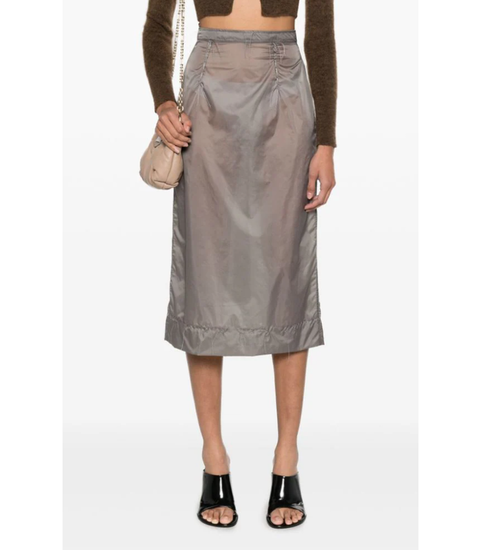 SEE-THROUGH MIDI SKIRT ANTHRACITE