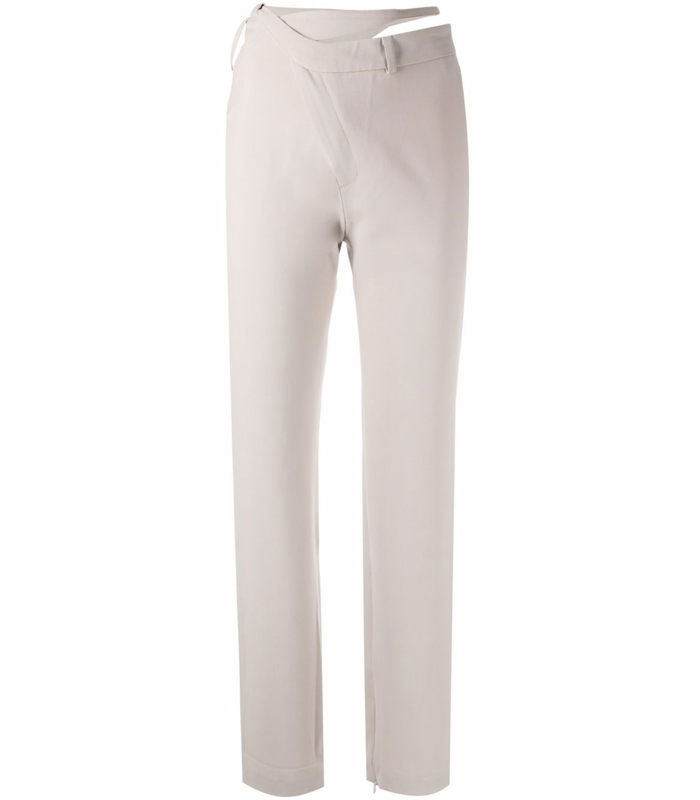 FITTED SUIT TROUSERS PEBBLESTONE