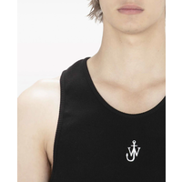 ANCHOR EMBROIDERY TANK TOP BLACK