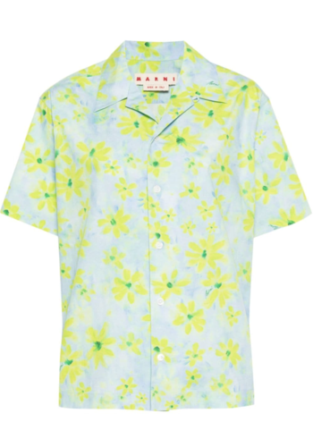 MARNI shirt parade popeline aquamarine