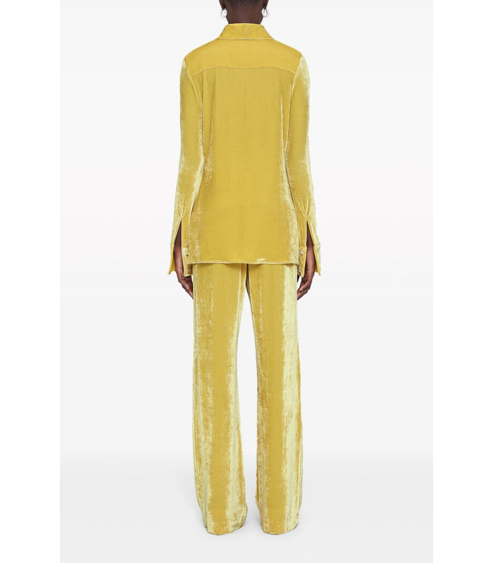 velvet pants royal yellow