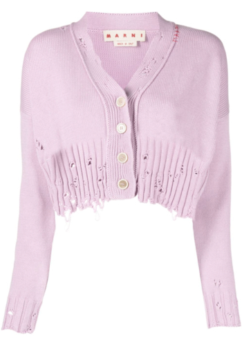 MARNI v-neck cardigan light orchid