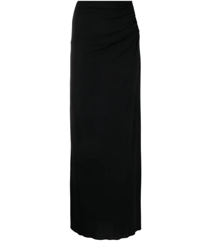 cut-out maxi skirt black