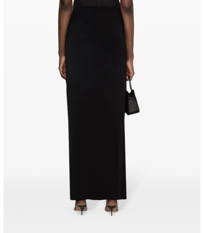 cut-out maxi skirt black