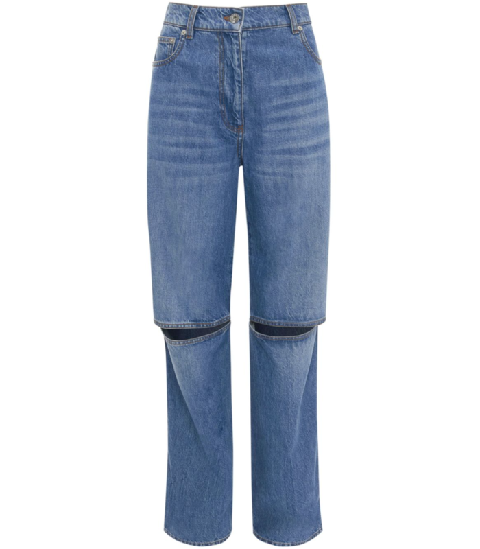 CUT OUT KNEE BOOTCUT JEANS