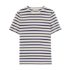 JIL SANDER STRIPED T-SHIRT CREAM WHITE/NAVY