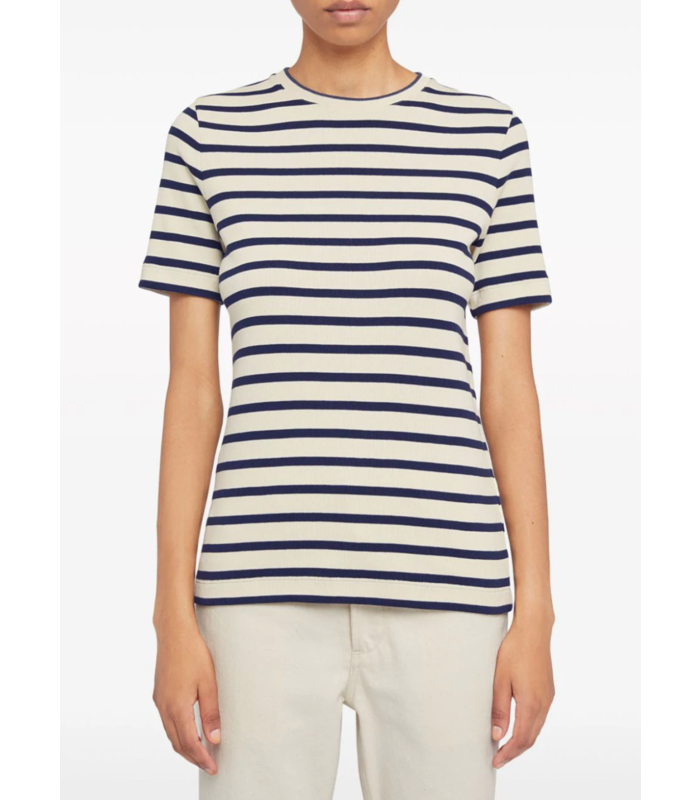 STRIPED T-SHIRT CREAM WHITE/NAVY