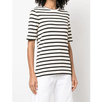 STRIPED T-SHIRT CREAM/BLACK