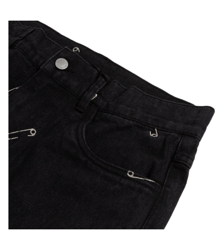 SAFETY PIN 5 POCKET JEANS BLACK