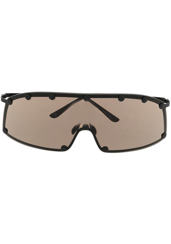 RICK OWENS sunglasses shielding black/brown