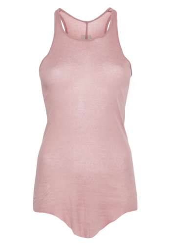 RICK OWENS basic rib tank top dusty pink