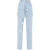 MUGLER DENIM PANTS LASER PRINTED STAR