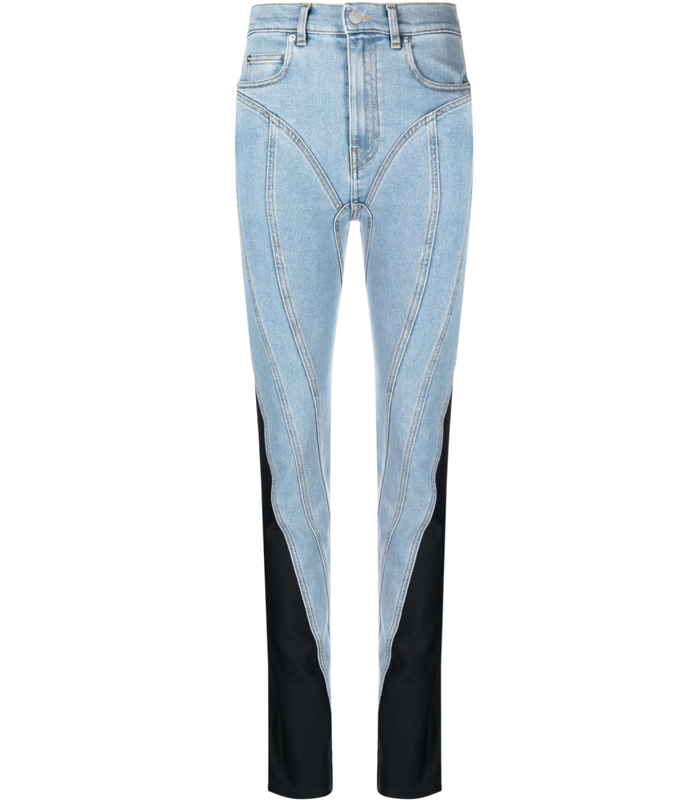 DENIM PANTS JERSEY LIGHT BLUE BLACK