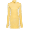 JIL SANDER TOP WITH VELVET DETAILS ROYAL YELLOW