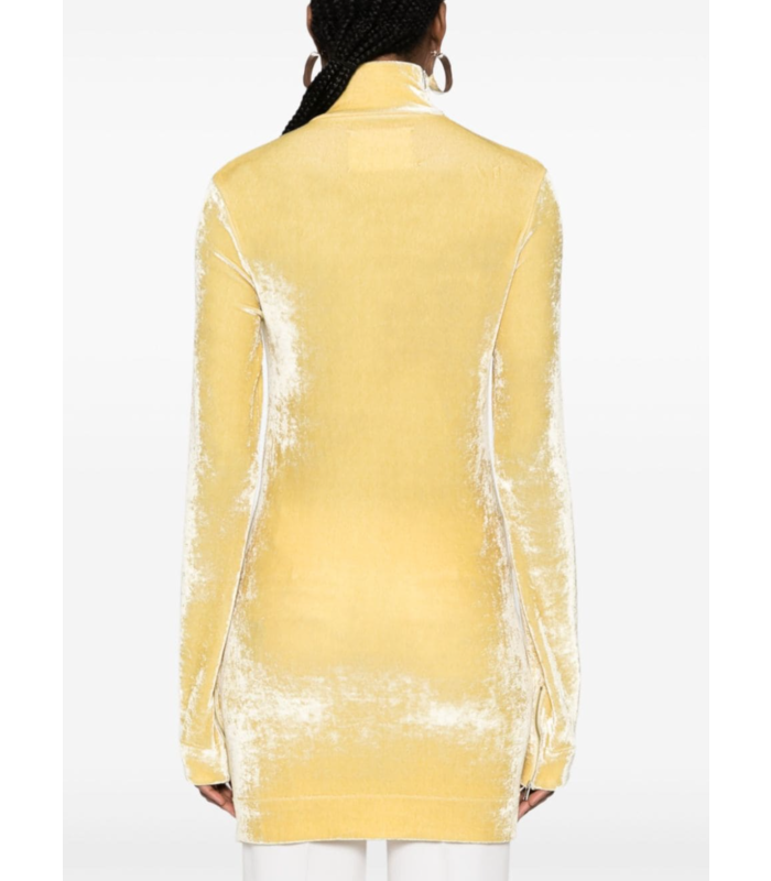 TOP WITH VELVET DETAILS ROYAL YELLOW