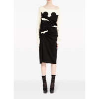 MIDI DRESS BLACK/WHITE