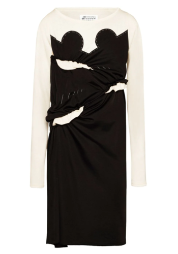 MAISON MARGIELA midi dress black/white