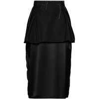 LAYERED MIDI SKIRT BLACK