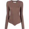 MAISON MARGIELA LONGSLEEVE BODYTOP BROWN