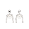 MAGDA BUTRYM PEARL EARRINGS SILVER