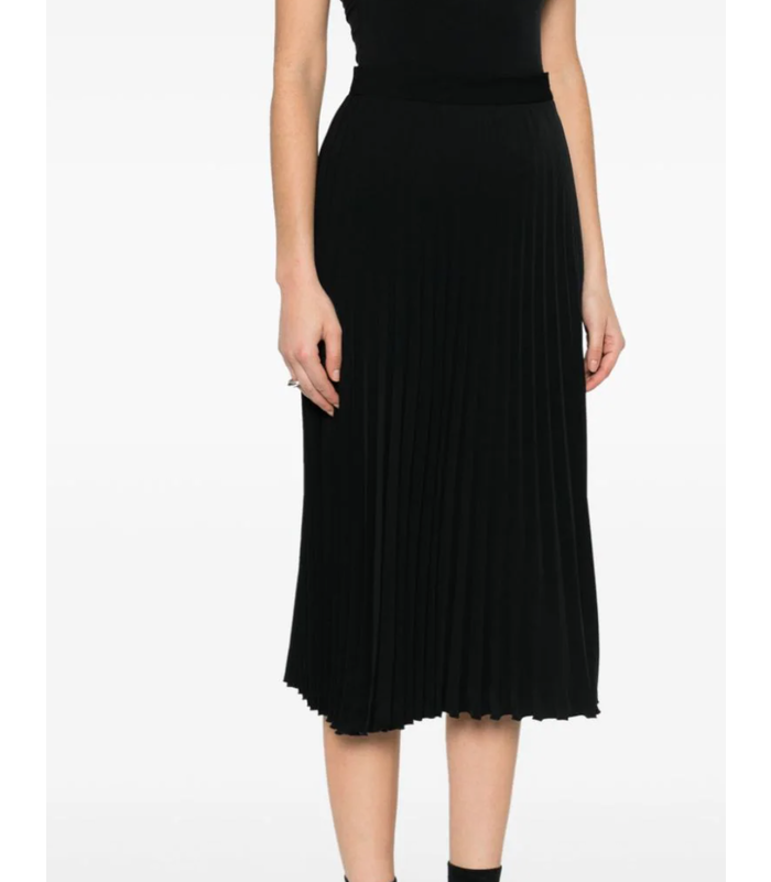 plissé skirt black