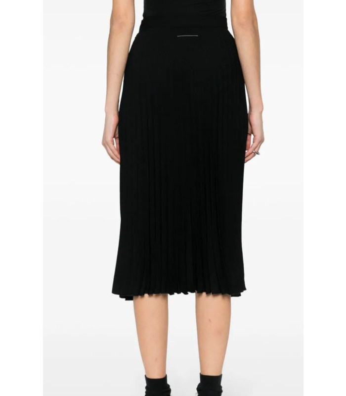 plissé skirt black