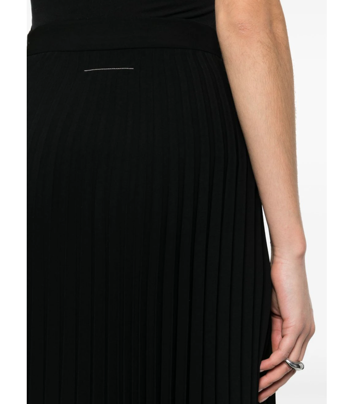 plissé skirt black