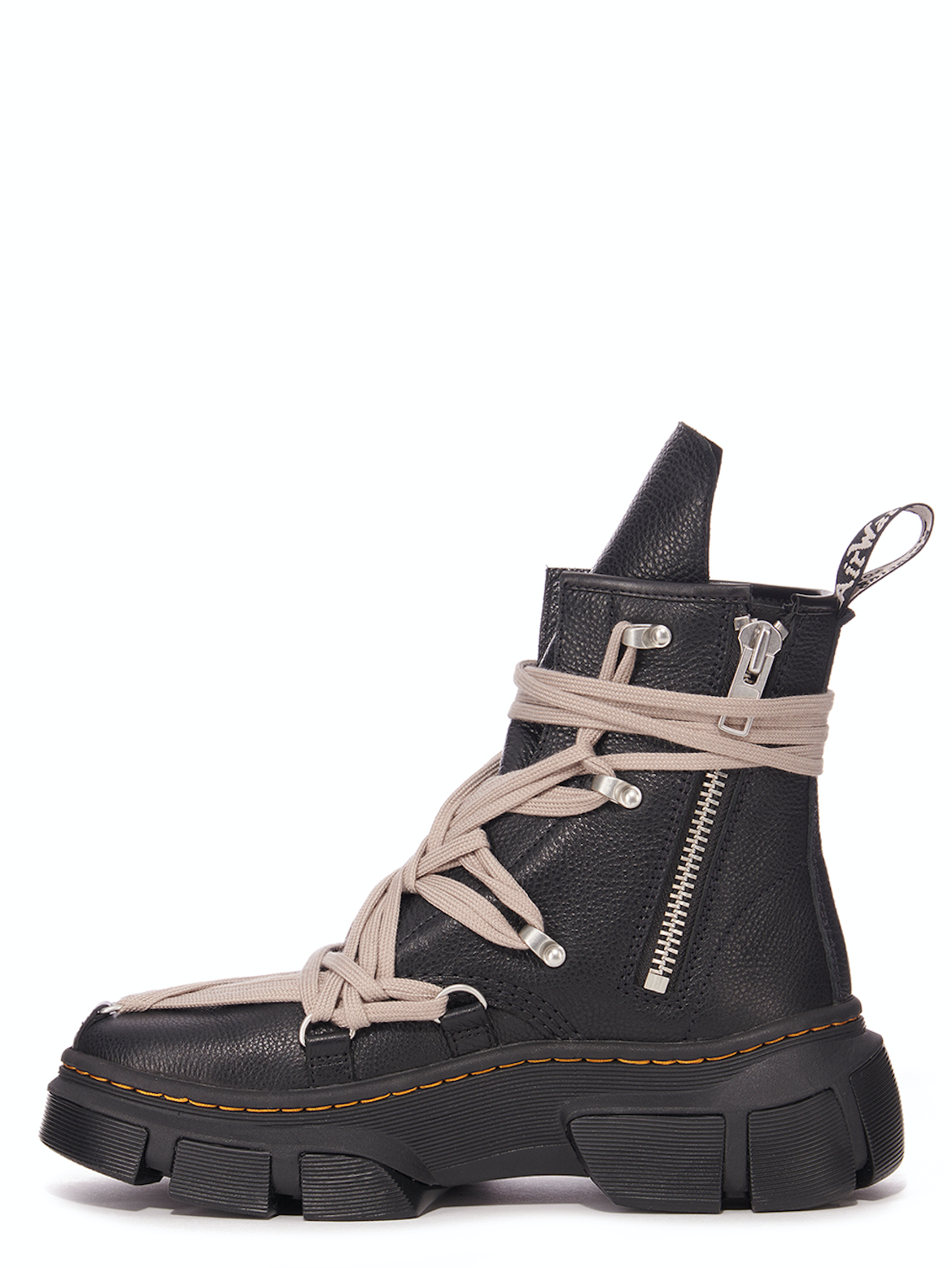 RICK OWENS X DR MARTENS MEGA LACE BOOT - BLACK - MEGUSTA