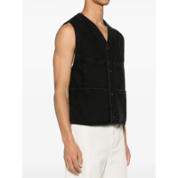 4 POCKET GILET DENIM BLACK