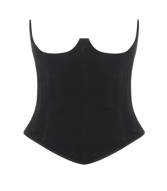 BELLA CUPLESS CORSET TOP - BLACK