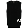 Y-3 KNIT VEST BLACK