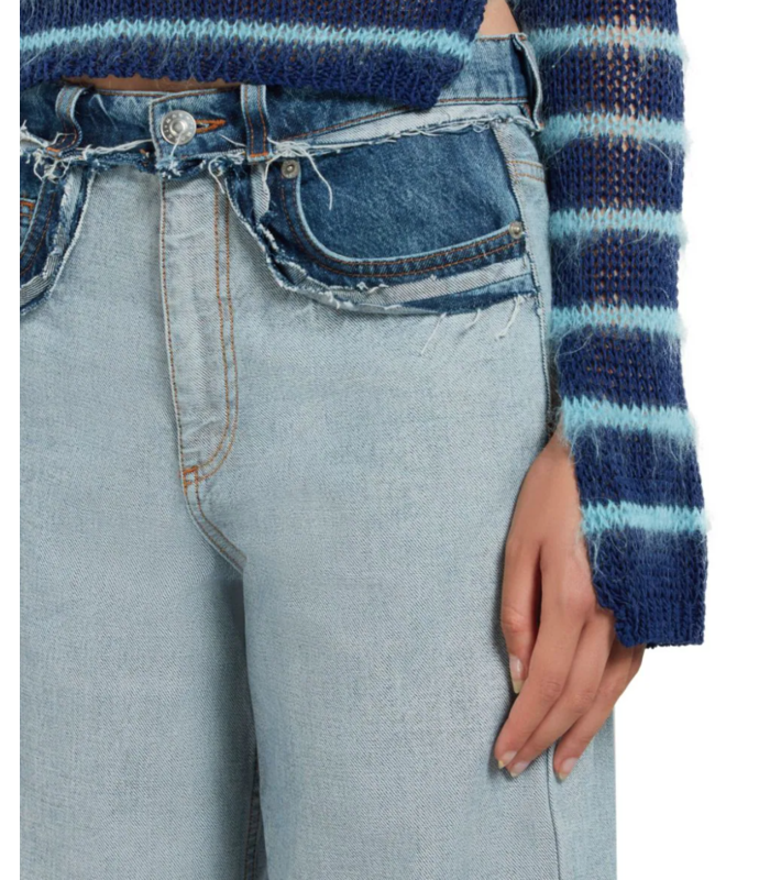 JEANS WITH POCKET DETAILS BLUE